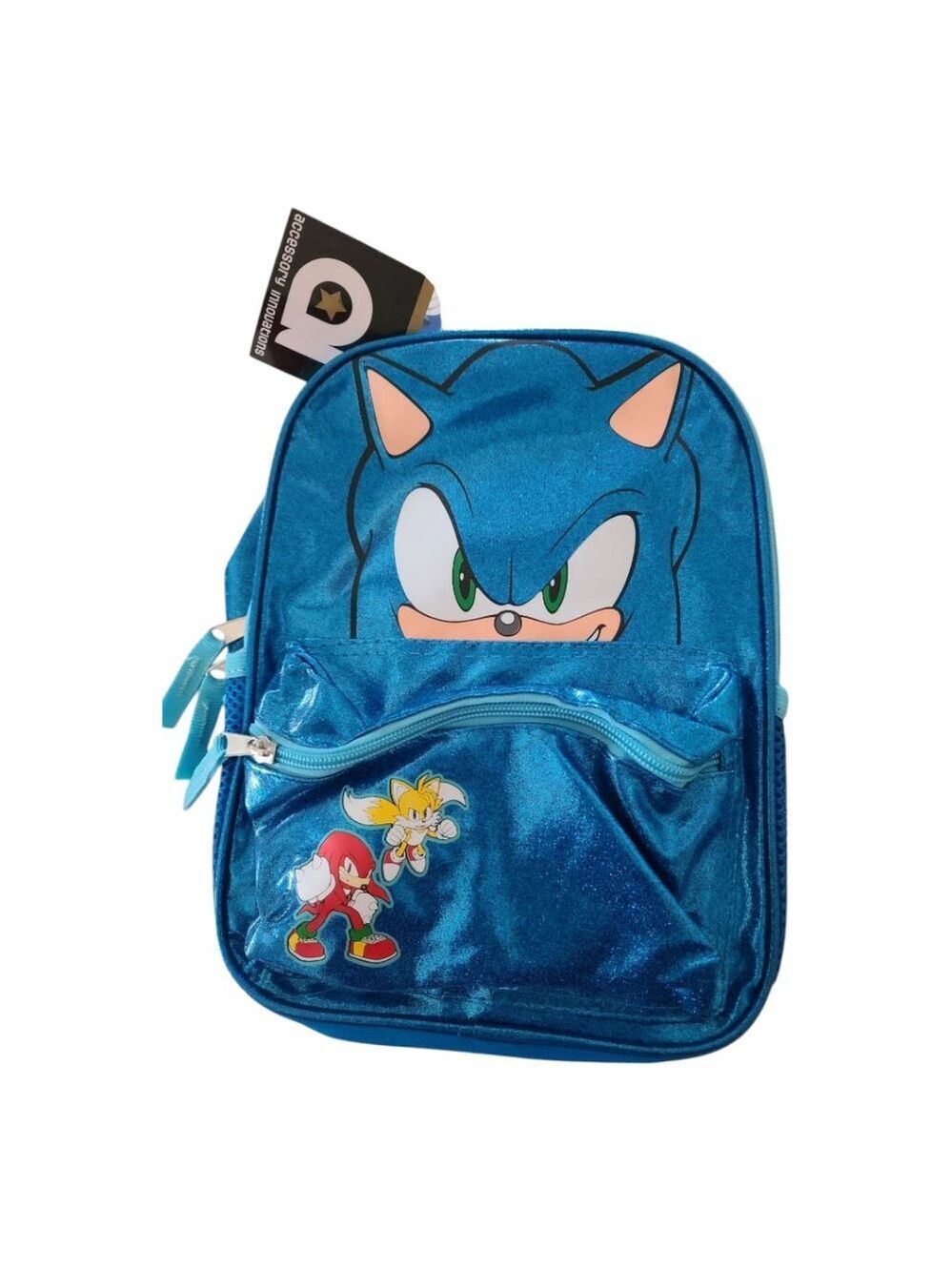 Sonic the Hedgehog Backpack, Blue Glitter, Kids